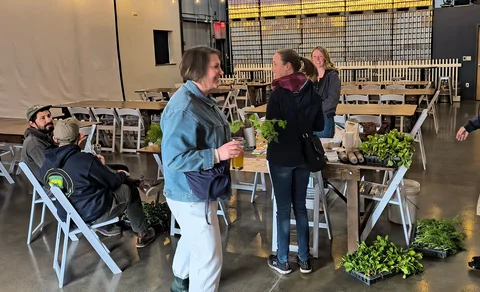 The April 'Seed and Suds' event at True North Brewing Company in Ipswitch, hosted by Marshview Farm and friends